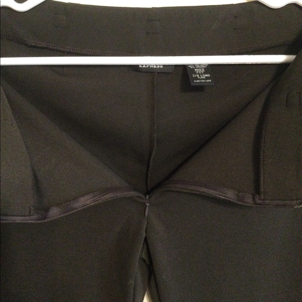 Express brown flare pants.